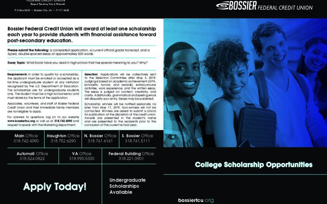 Bossier FCU Scholarship App 2019