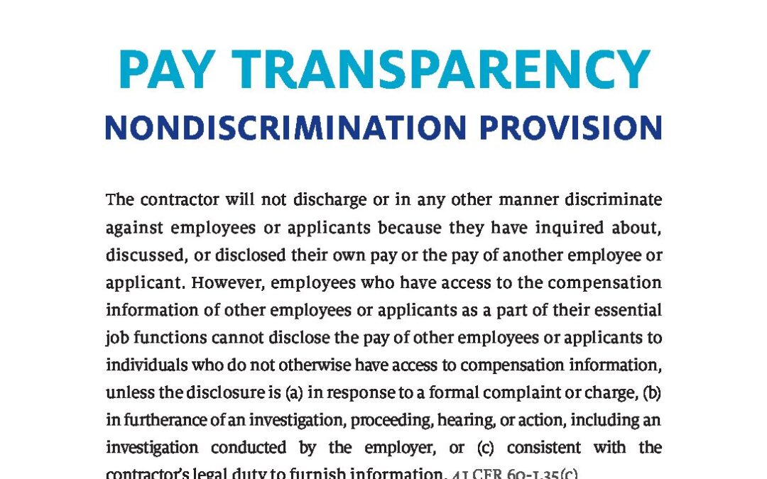 Pay Transparency Nondiscrimination